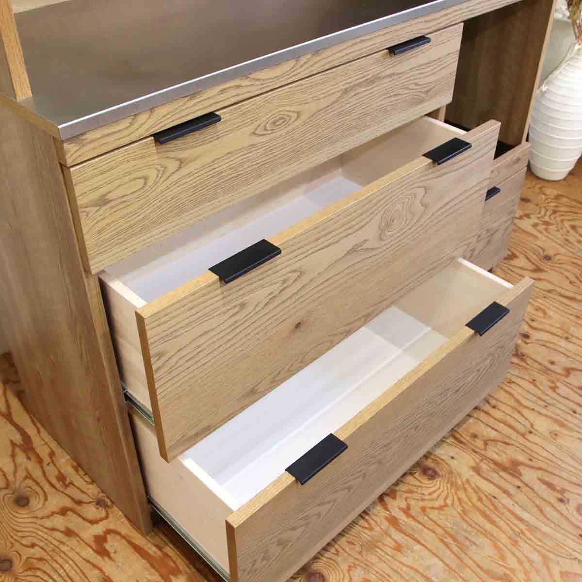 unico/ウニコ ADDAY/アディ キッチンカウンターオープン オーク材