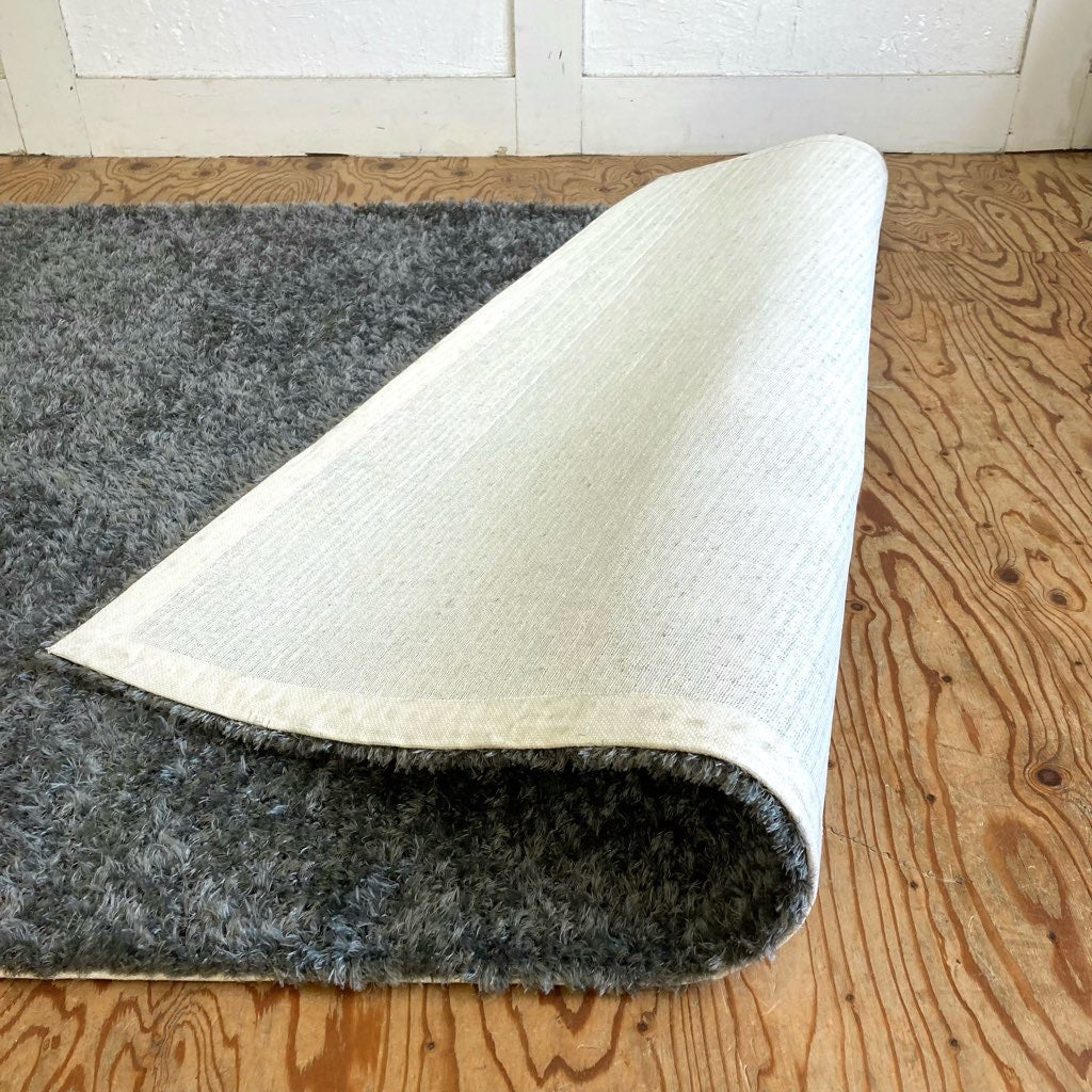 フクラ / HUKLA マルチシャギーラグ ライトグレー 展示品 中古 ラグ 毛