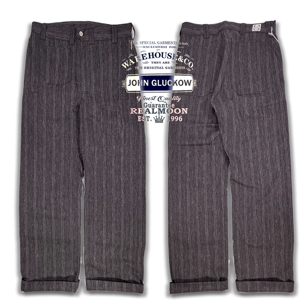 JOHN GLUCKOW デニムワークパンツ No.JG01ST ストライプ 