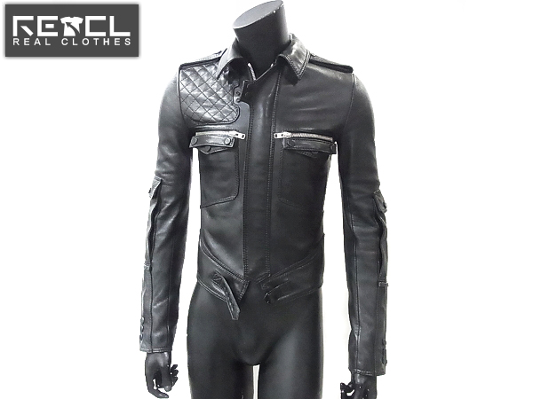 Dior Homme[70万↑]エディ期 バイカーレザージャケット 07SS/44