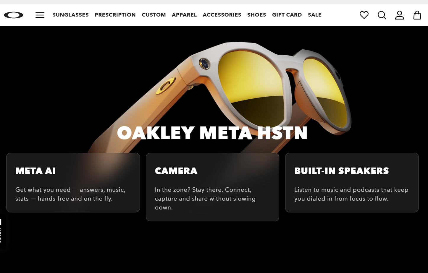 Meta、スポーティなAIスマートグラス「Oakley Meta HSTN」 - Impress Watch