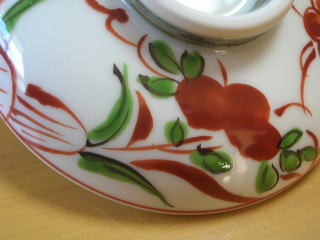 有田焼 万歴赤絵円がし碗 掛の谷窯