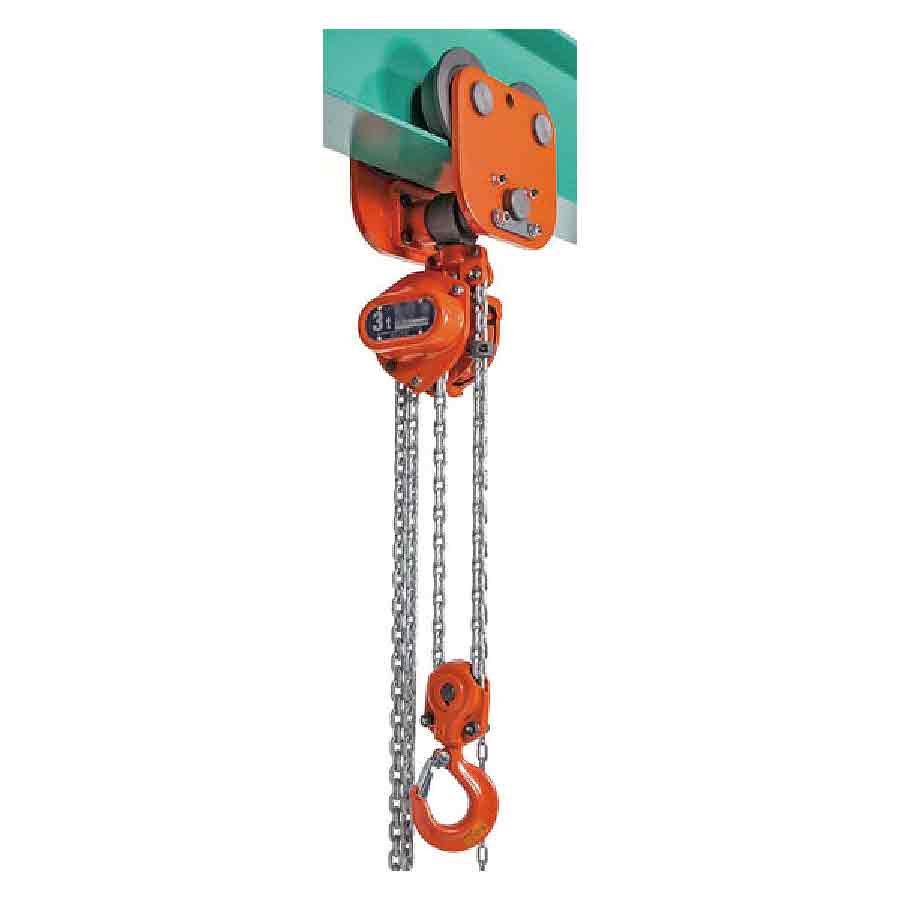 軽量小型チェーンブロック（ギャードトロリー結合1式）1.5t/M73KGN-1.5