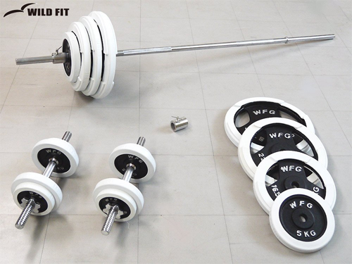 マルチフル100kgセット-白ラバー＊ マルチフル100kgセット-白ラバー