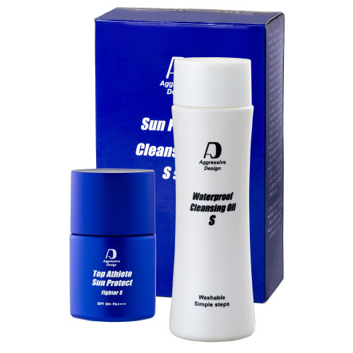 エムディ 日焼け止め サンプロテクト2本 クレンジングパウダー1本