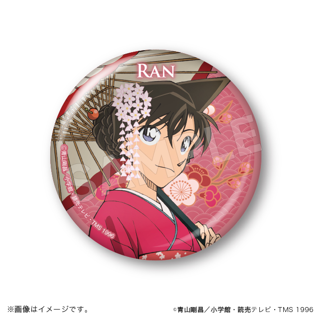 名探偵コナン 当選品 毛利蘭 工藤新一 スタンド付き缶バッジ 名探偵