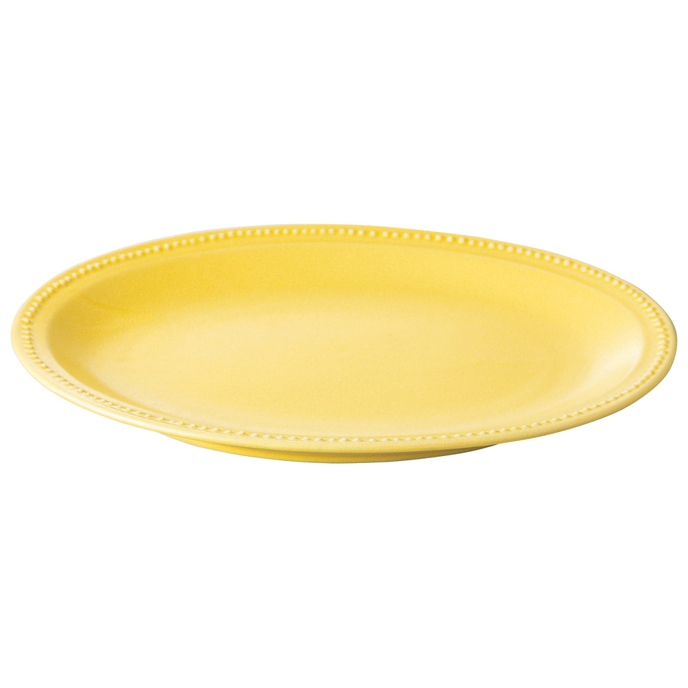 MR-380A アンバー オーバル皿 ストライプ模様 楕円皿 黄色 7枚 MR-380A