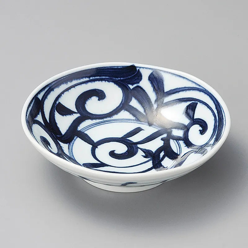 藍草紋六兵5.5浅鉢(和食器,鉢もの,中鉢)|食器通販の陶磁庵