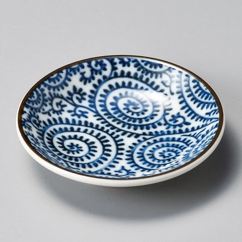 古染蛸唐草3.0皿(和風豆皿)|食器通販の陶磁庵