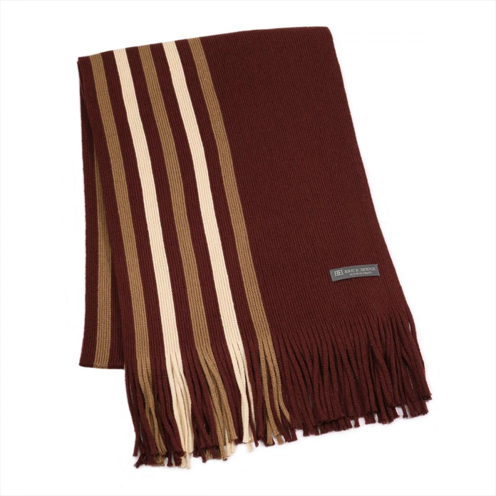 大柄ラッセルマフラー メンズ レディース(M04 ボルドー): 東京シャツ