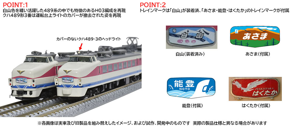 JR 489系特急電車（金沢運転所・H03編成・白山）基本セット｜製品情報