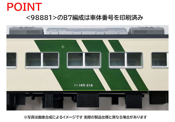 JR 185-200系特急電車（B7編成・踊り子色・強化型スカート）セット