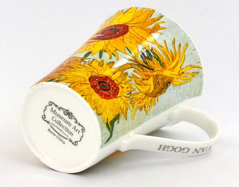 名画マグカップ 380ml ゴッホ 【ひまわり II】 ボーンチャイナ