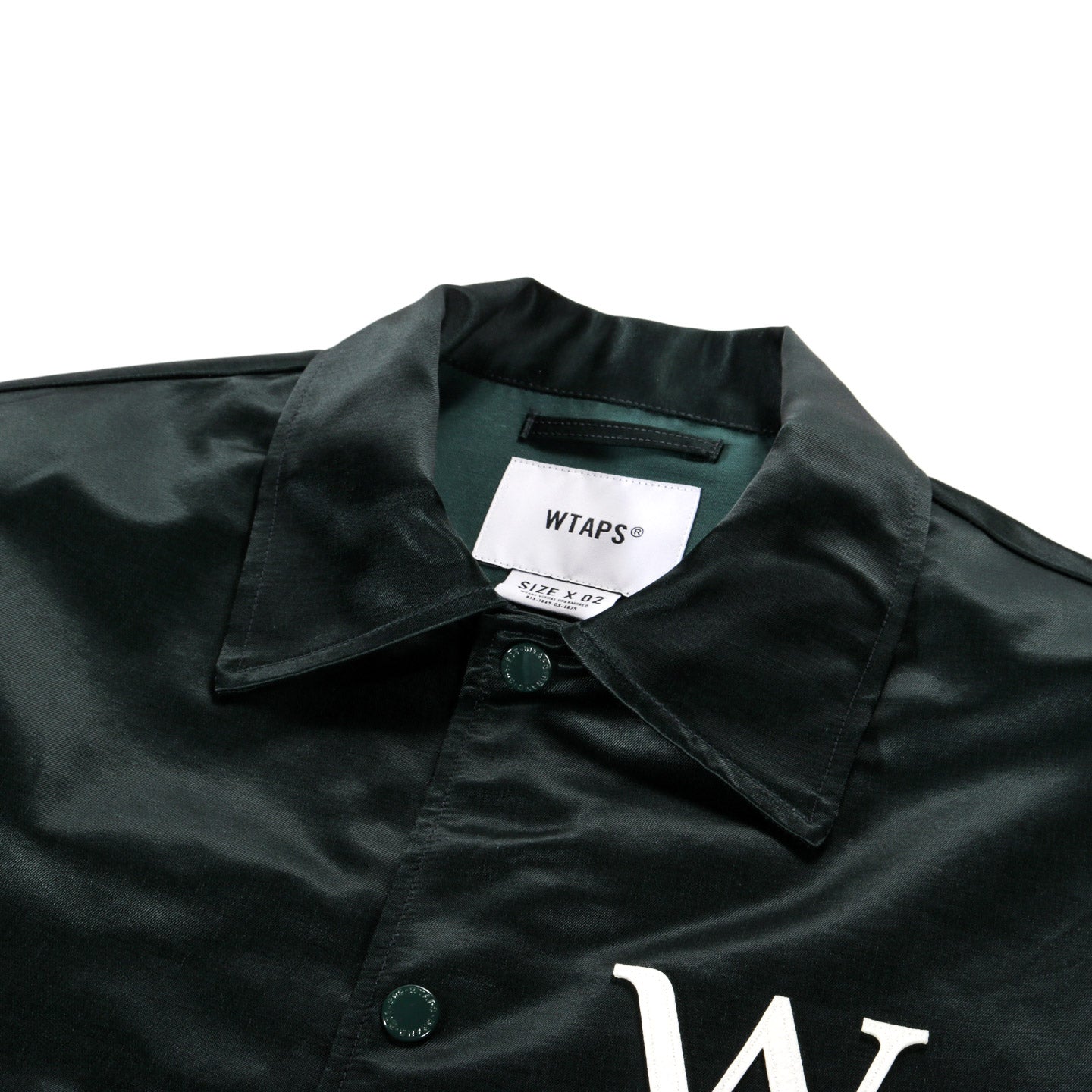 WTAPS SATIN LEAGUE JACKET GREEN | TODAY CLOTHING