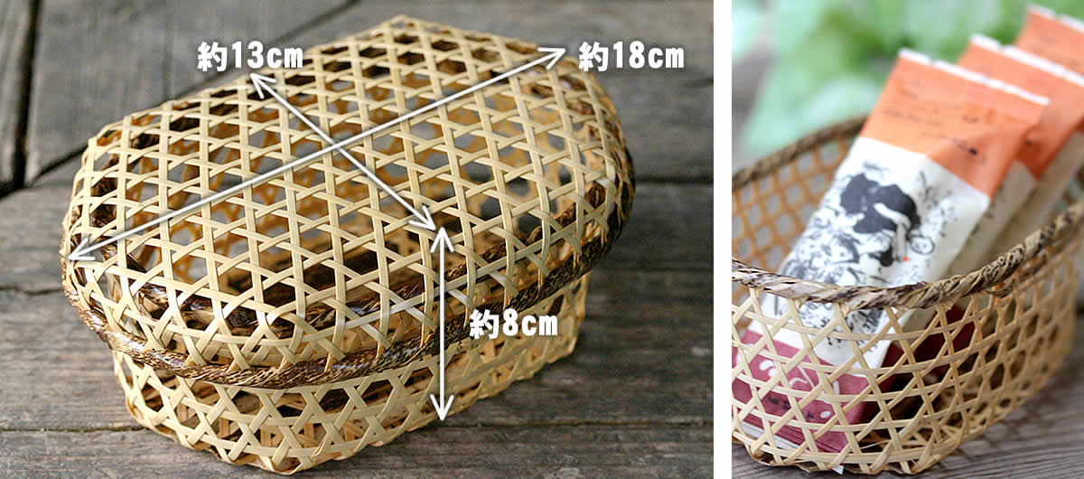 虎竹蓋付き六ツ目かご | 虎斑竹専門店 竹虎