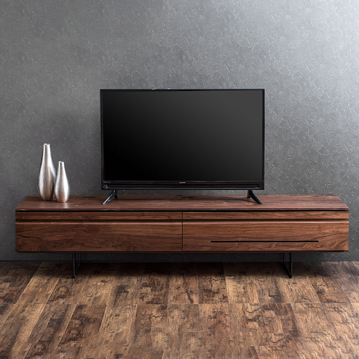 幅180] ウォールナット無垢材 国産 完成品 テレビ台 【超大型商品