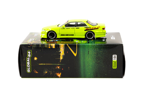 Tarmac Works 1/64 VERTEX Toyota Mark II JZX100 Light Green - Tokyo Aut