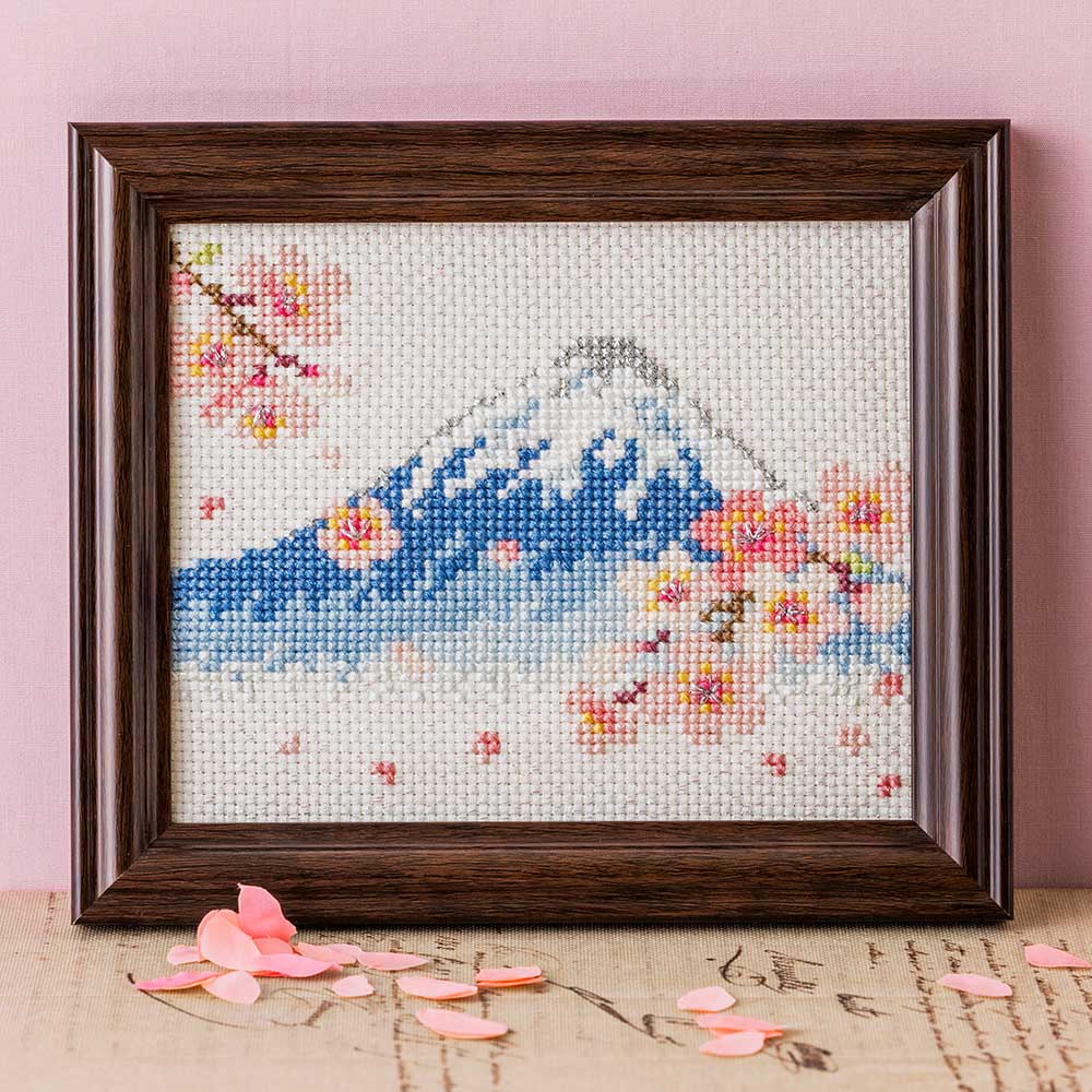 ホビーラホビーレ クロスステッチフレーム［桜のリース］: キット