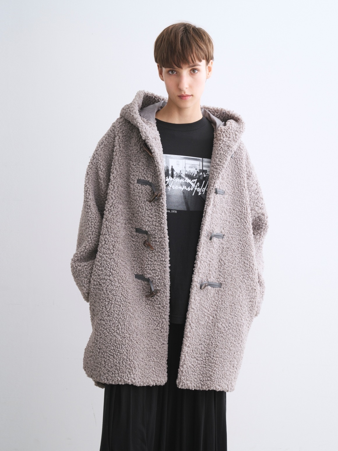Aubrey】Poodle boa duffle coat｜スリードッツ オフィシャル