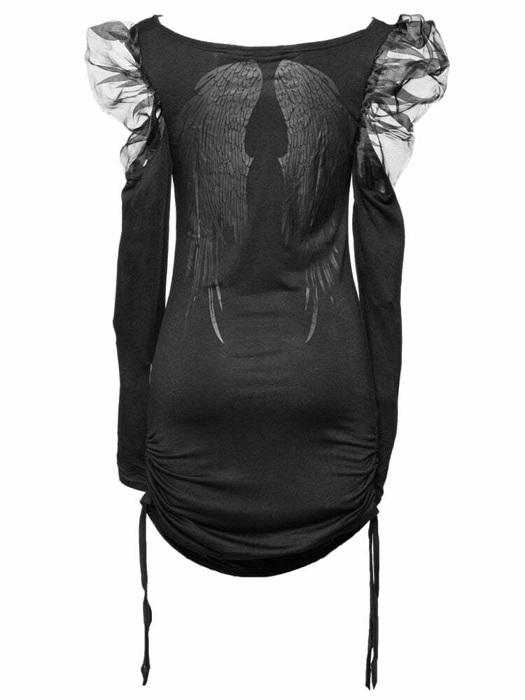 Queen of Darkness mini dress angel wings