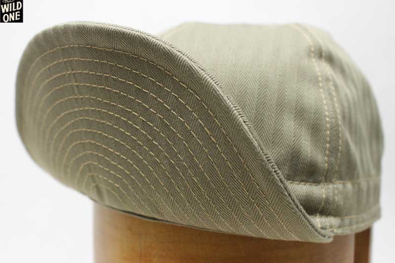 フリーホイーラーズ 【メカニックキャップ ＜オリーブ ＞ヘリンボーン