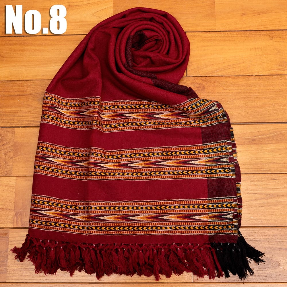 224cm×96cm〕ヒマラヤ山麓のクル地方伝統の大判ショール ストール の