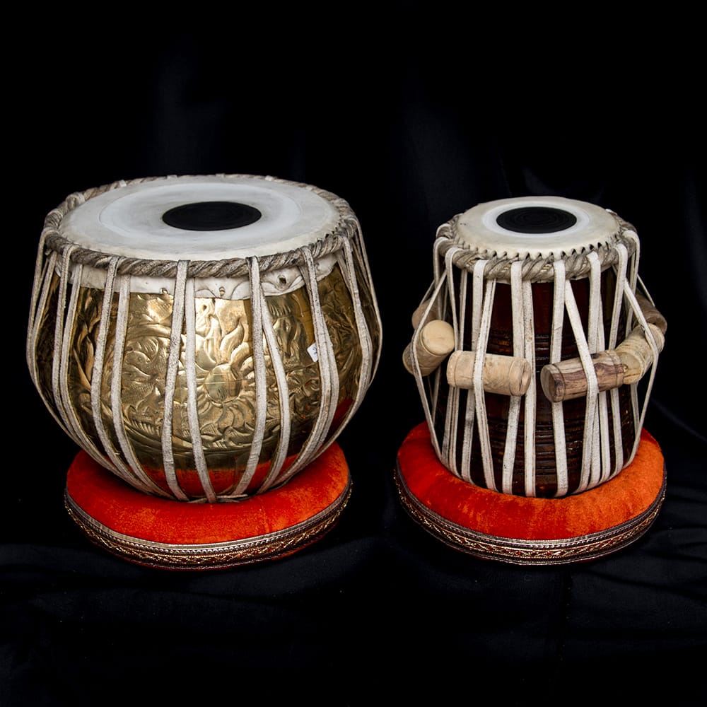 タブラ バヤン セット インド 打楽器 台座クッション付き インド製