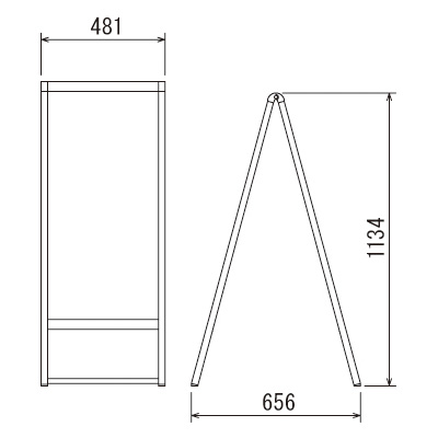 スタンド看板】アルモード スタンド看板240 両面 ホワイト W450×H900