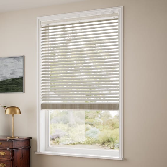 ラスティック オフホワイト ウッドブラインド
