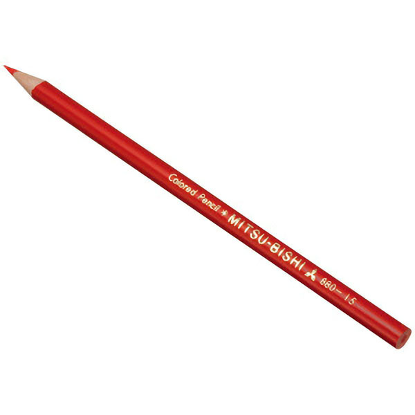 UCHIDASウチダス色鉛筆880 赤K880．15 12本入