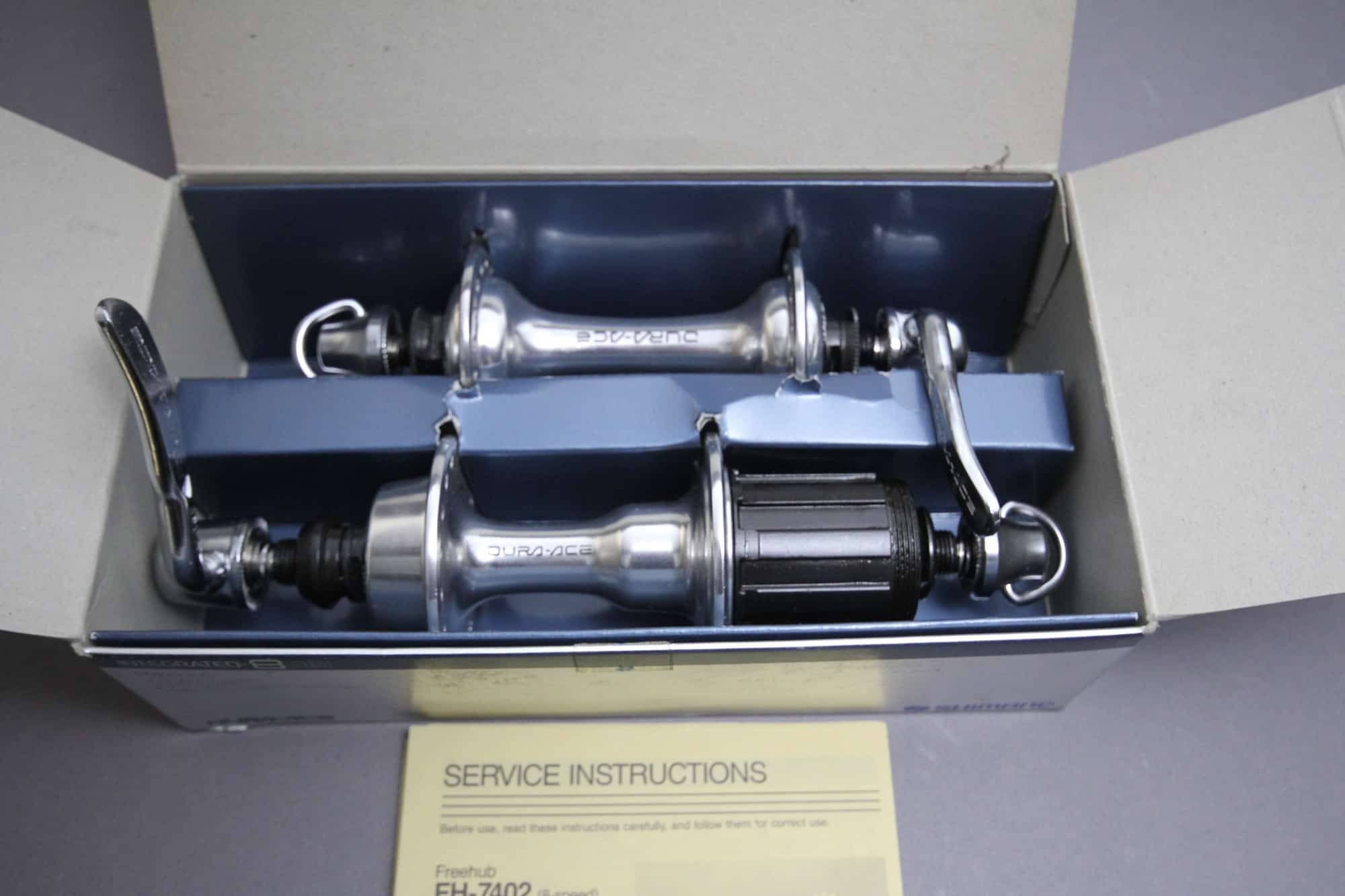 Shimano Dura Ace HB 7400 FH 7402 Hub Set / 36H / 8 Sp / Uniglide