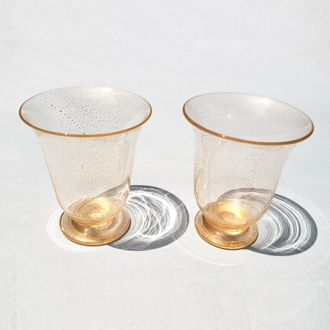 ヴェネチアングラス レースガラス コンポート 高台付き ヴェネチア