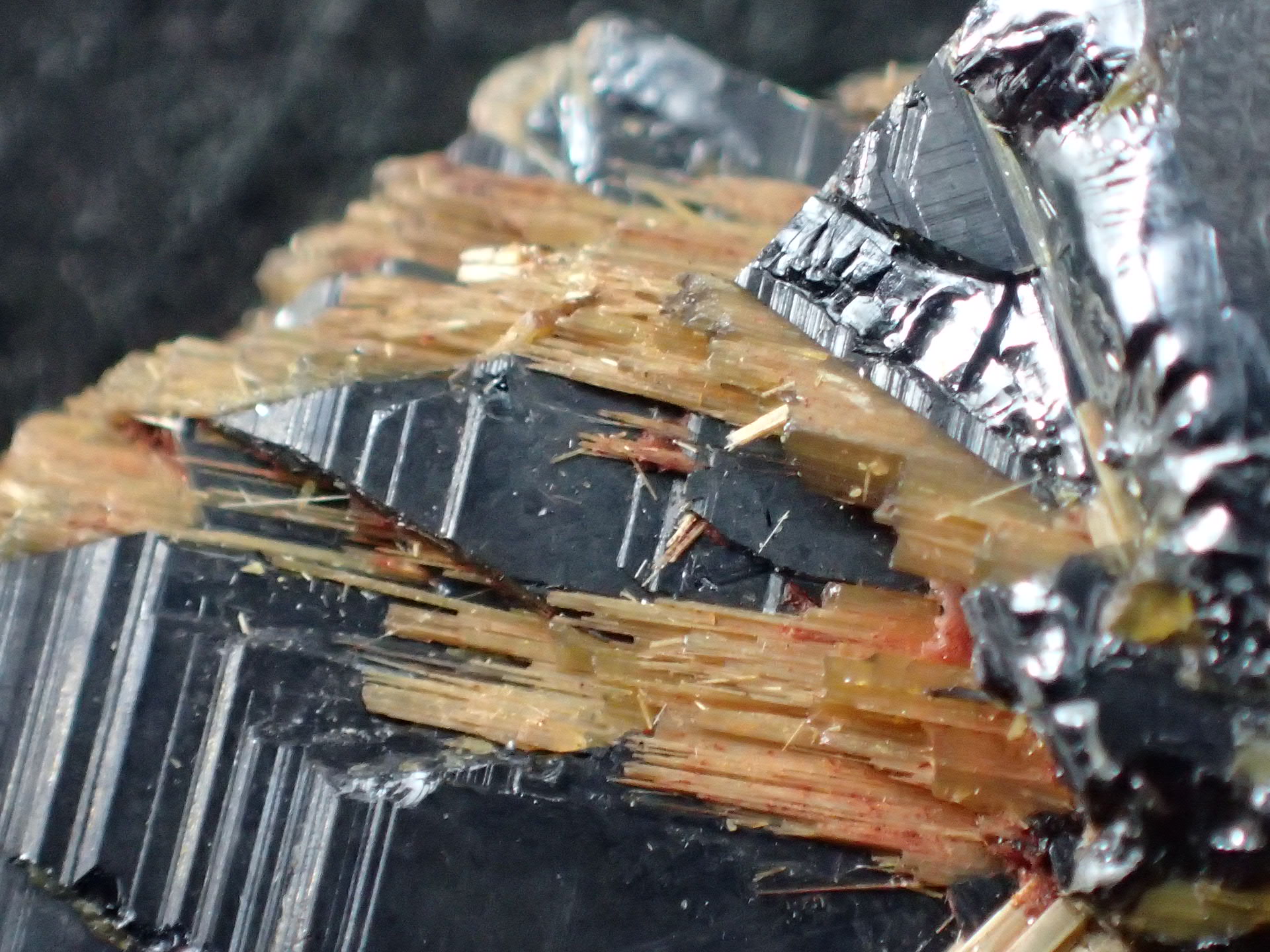 最高品質ヘマタイト上のルチル(Rutile with Hematite) TiO2（二酸化