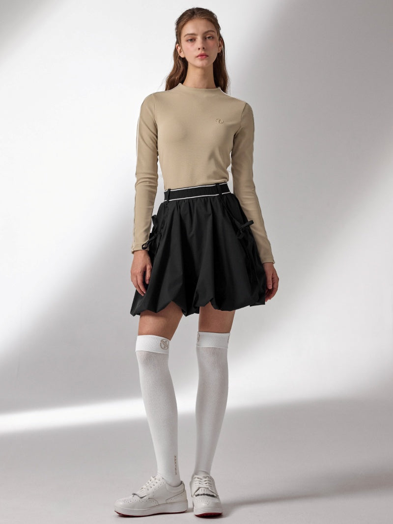 サイドリボン付き バルーン スカート