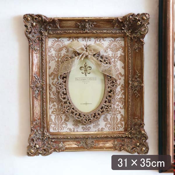 2WAYフォトフレーム アンティークゴールド 1枚用(写真立て)｜おしゃれ