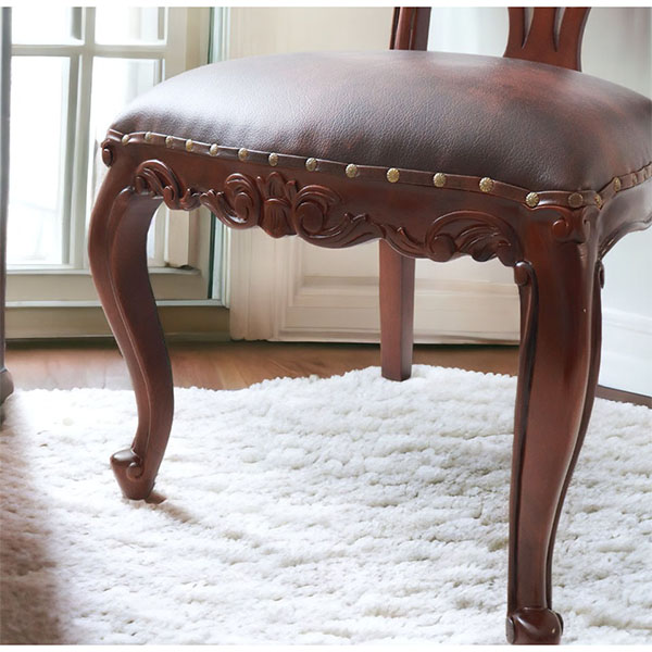 輸入家具 イングランド式 クラシックダイニングセット7P ブラウン