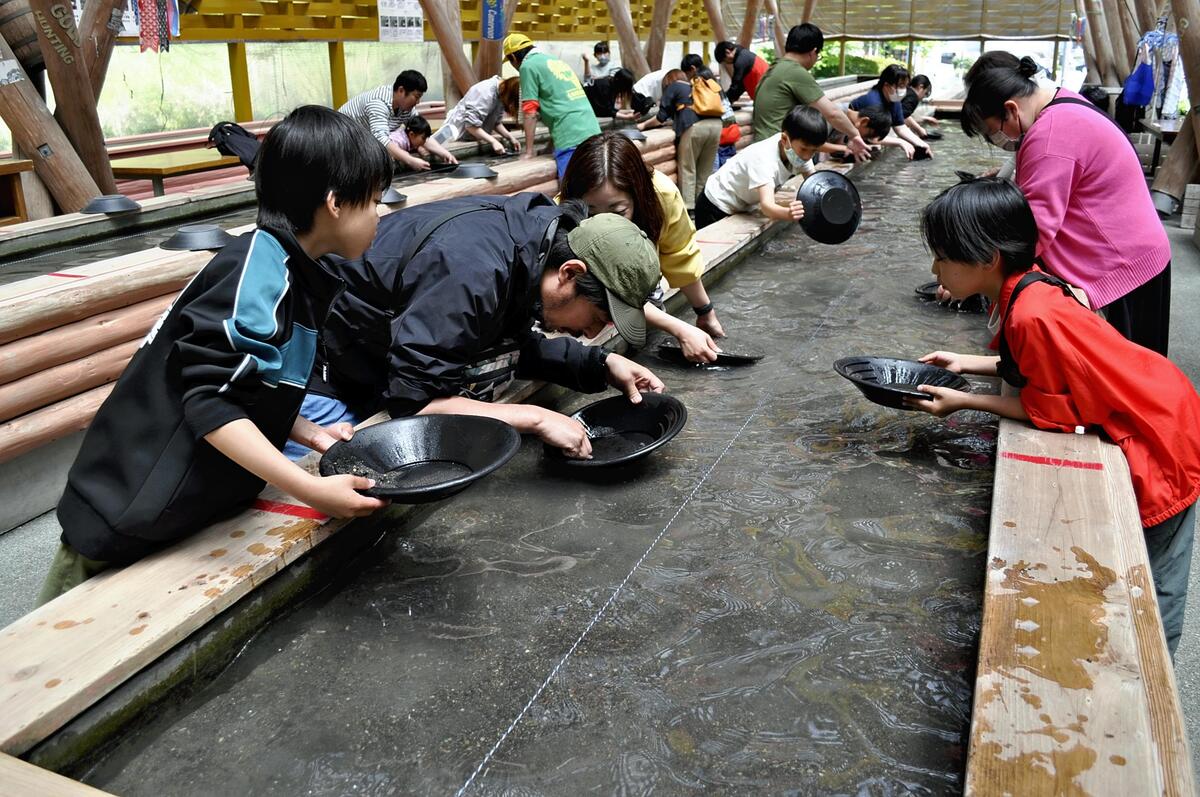 金価格高騰で砂金採り体験の料金1000円に値上げ、2022年4月