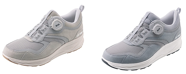 足との一体感をさらに高めるBOAフィットシステム採用 歩きやすさが進化