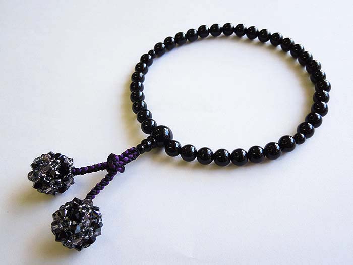 ジュエル念珠】ブラックオニキス7mm片手 お数珠の安田念珠店へ｜総本山