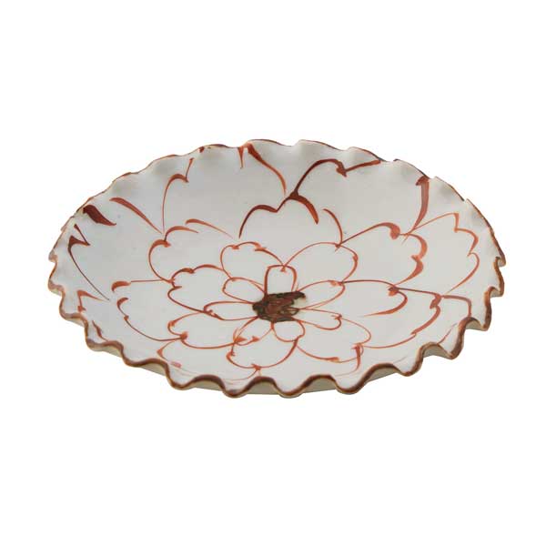 WEB・一部店舗限定】中尾万作 更紗文皿 17cm｜作家もの｜料理家 栗原