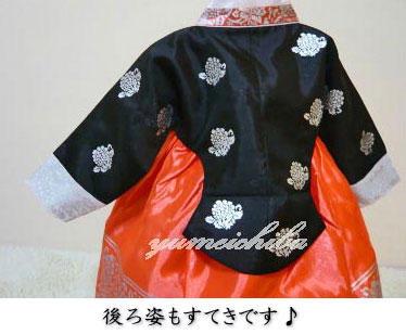 チマチョゴリ単品t銀箔タンウィチョゴリ黒(身長84cm 1号サイズ) 単品