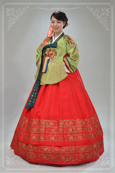 伝統韓服 上黒下赤セット宮廷韓服 チマチョゴリ韓服黒赤タンウィ上下