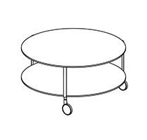 Castor-mounted Round Table Giro | Zanotta