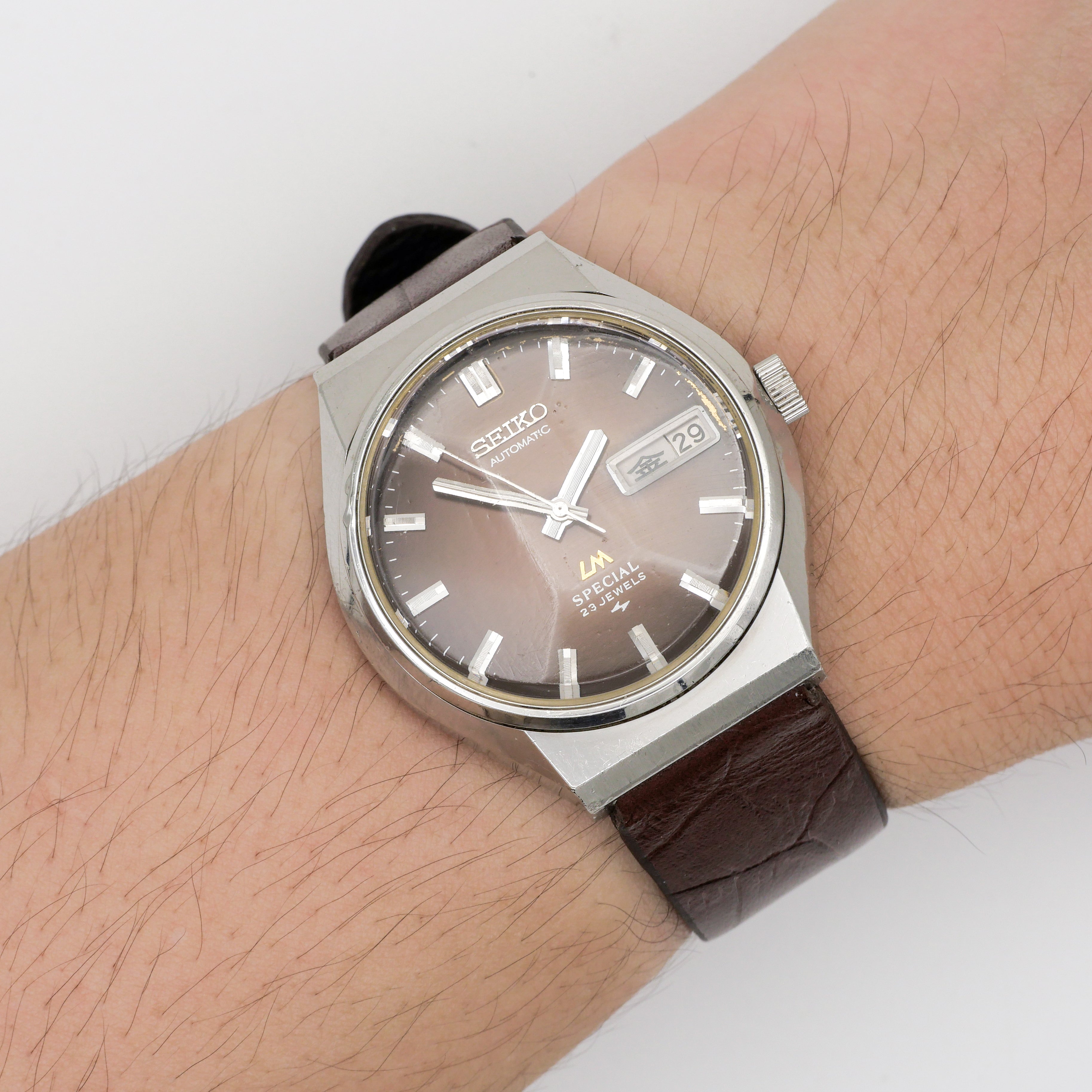 SEIKO LM SPECIAL 23 JEWELS AUTOMATIC DAY-DATE FACETED CRYSTAL REF