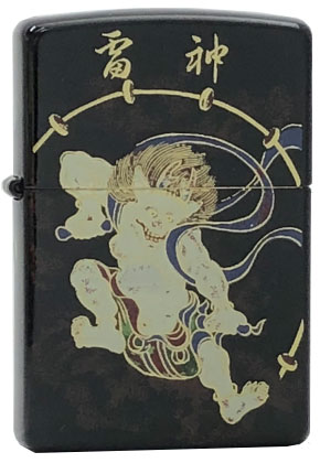 ZIPPO】ジッポー：2LA-RA/本金蒔絵 雷神