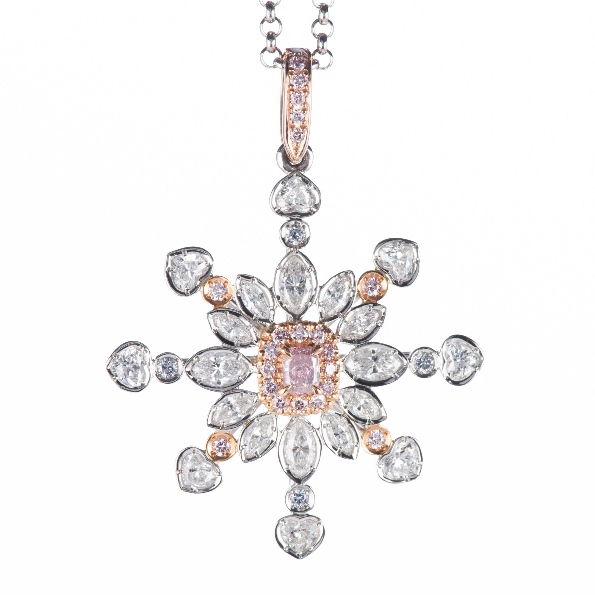 0.20ct ファンシーインテンスピンクダイヤモンドペンダントプラチナ