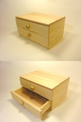組立てキット 2段の引き出し 国産材 杉の木 木の工作 夏休み工作