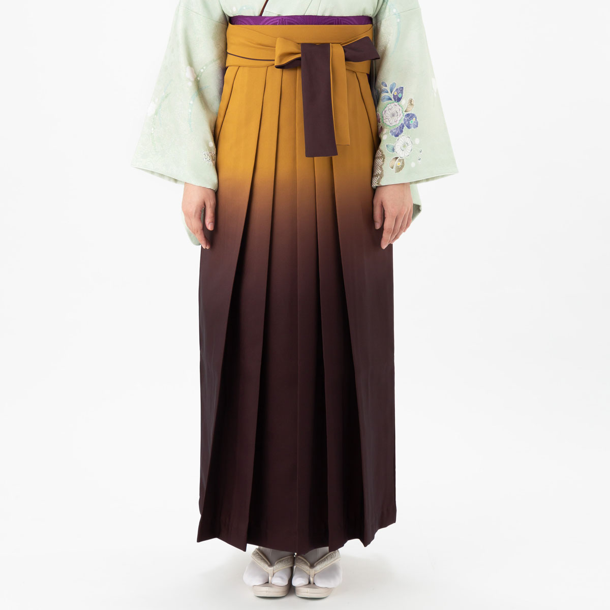 7-51)馬乗袴 2尺2寸 梅柄 カラフル 黒 7-51)馬乗袴 2尺2寸 梅柄