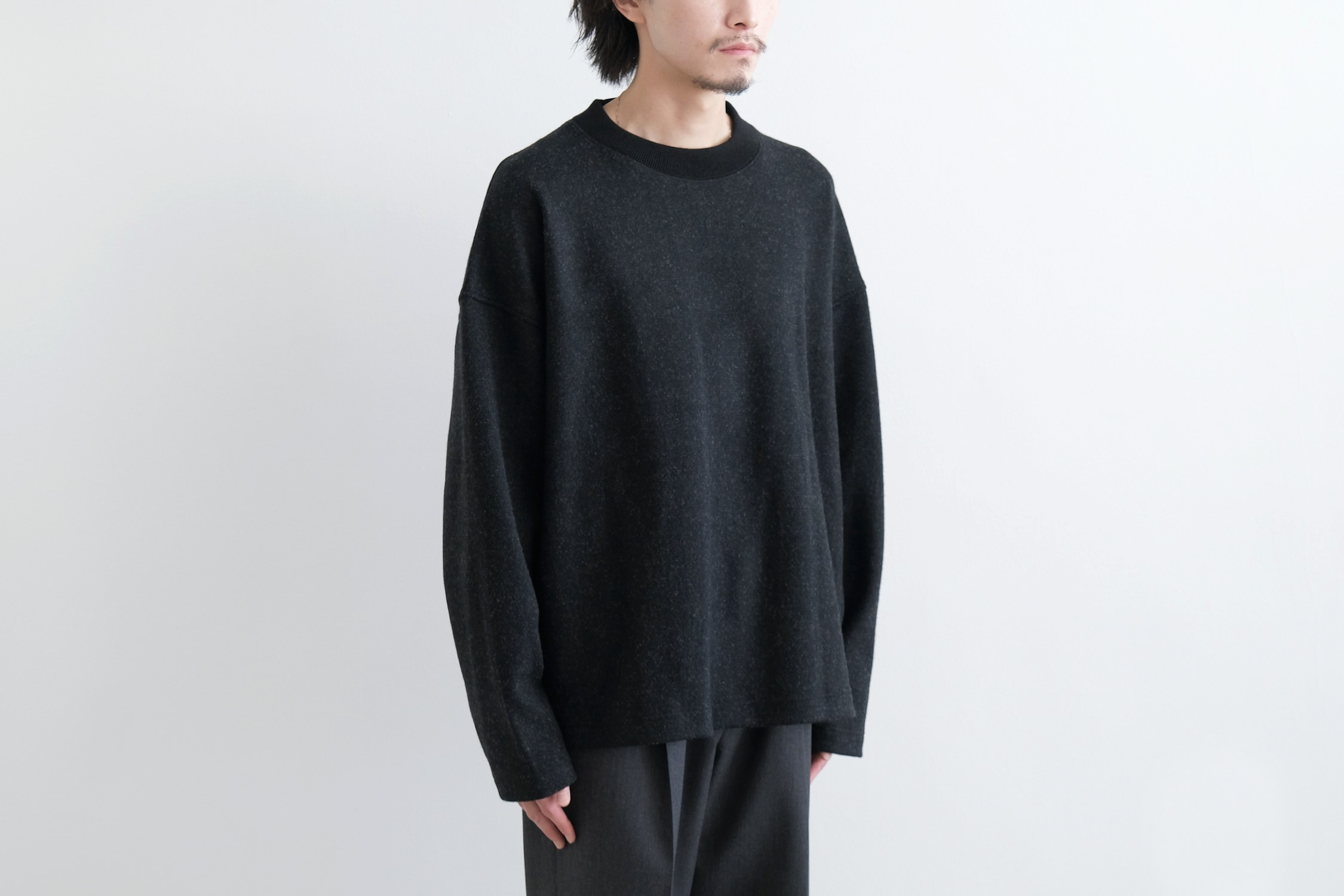 HEAVY INLAY MELTON BOX PULLOVER - WUNDER