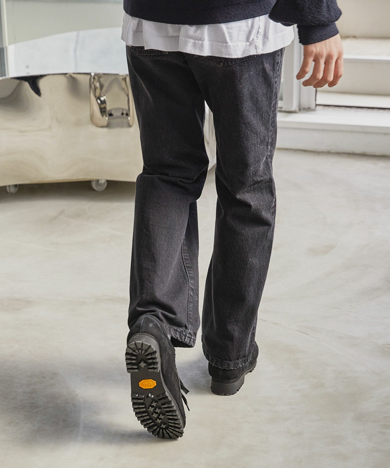 Vibram × OPENING ACT] Vibramソールヌバックリアルレザーモカシン